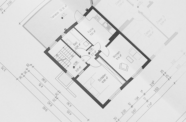 Floor plan with area measurement